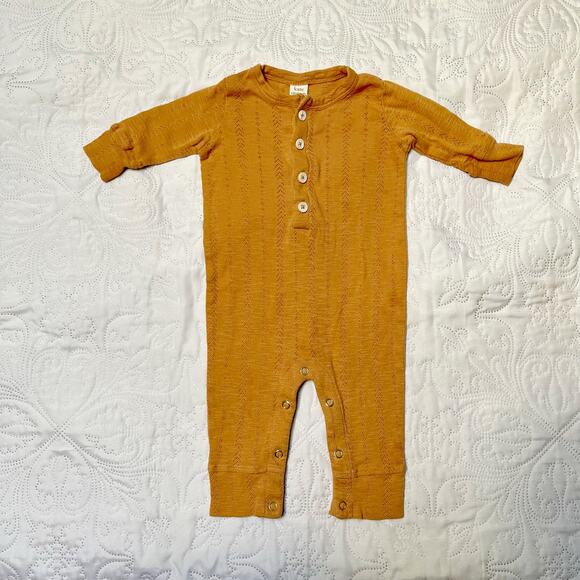 Kate Quinn Organic Pointelle Union Suit Romper 6m - Picture 2 of 6